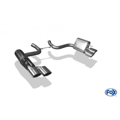 Sportschalldämpfer mit links/rechts je 2 Endrohre 115x85mm (Typ 32), KEINE (EG-) GENEHMIGUNG!