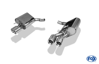 Sportschalldämpfer mit links/rechts je 2 Endrohren 80mm (Typ 13), inkl. (EG-) GENEHMIGUNG!