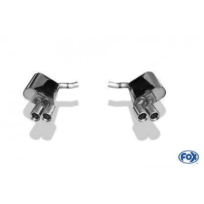 Sportschalldämpfer mit links/rechts je 2 Endrohren 80mm (Typ 13), inkl. (EG-) GENEHMIGUNG!