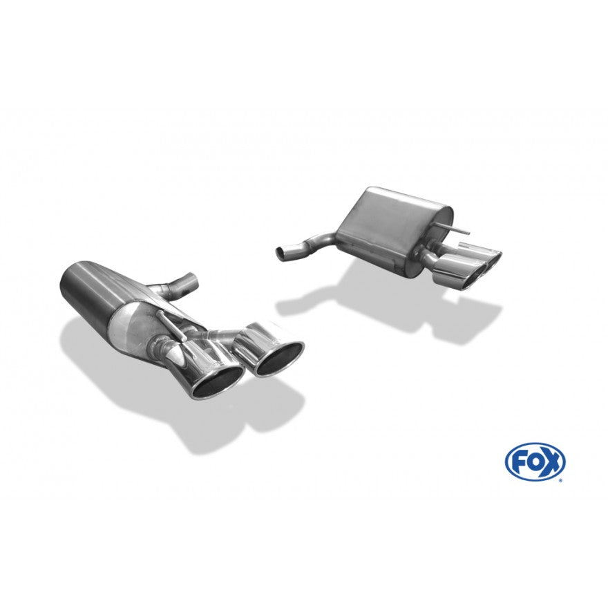 Sportschalldämpfer mit links/rechts je 2 Endrohren 115x85mm (Typ 32), inkl. (EG-) GENEHMIGUNG!