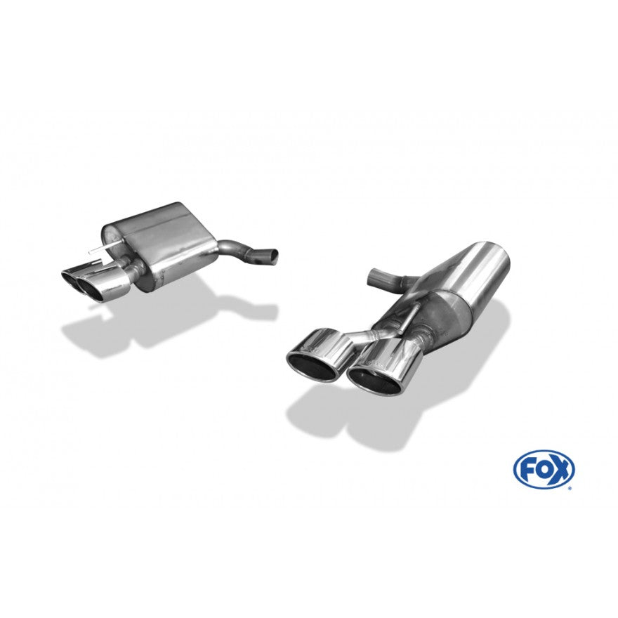 Sportschalldämpfer mit links/rechts je 2 Endrohren 115x85mm (Typ 32), inkl. (EG-) GENEHMIGUNG!