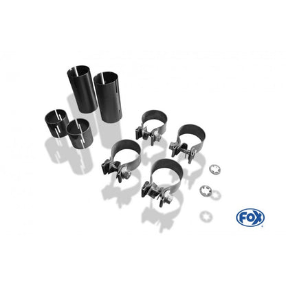 Sportschalldämpfer mit links/rechts je 2 Endrohren 115x85mm (Typ 32), inkl. (EG-) GENEHMIGUNG!