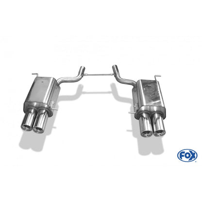 Sportschalldämpfer mit links/rechts  je 2 Endrohren 90mm (Typ 13), inkl. (EG-) GENEHMIGUNG!