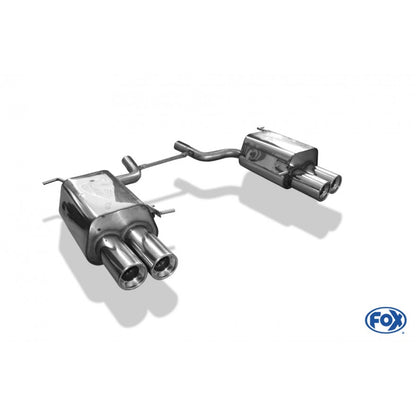 Sportschalldämpfer mit links/rechts  je 2 Endrohren 90mm (Typ 13), inkl. (EG-) GENEHMIGUNG!