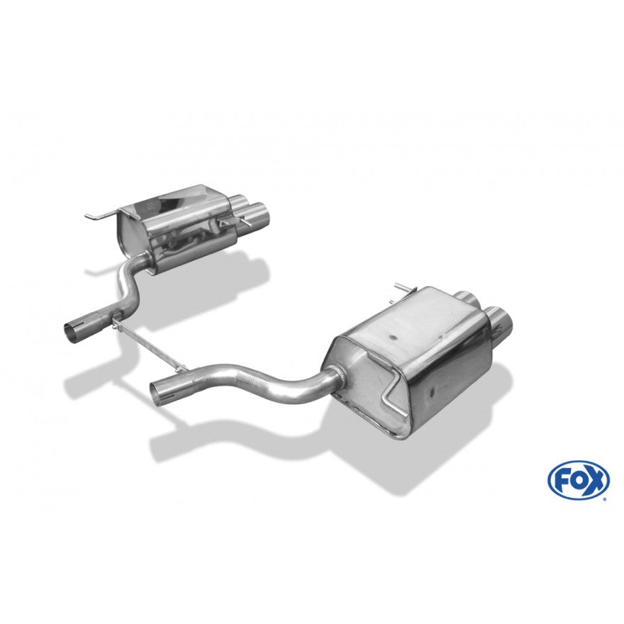 Sportschalldämpfer mit links/rechts  je 2 Endrohren 90mm (Typ 13), inkl. (EG-) GENEHMIGUNG!