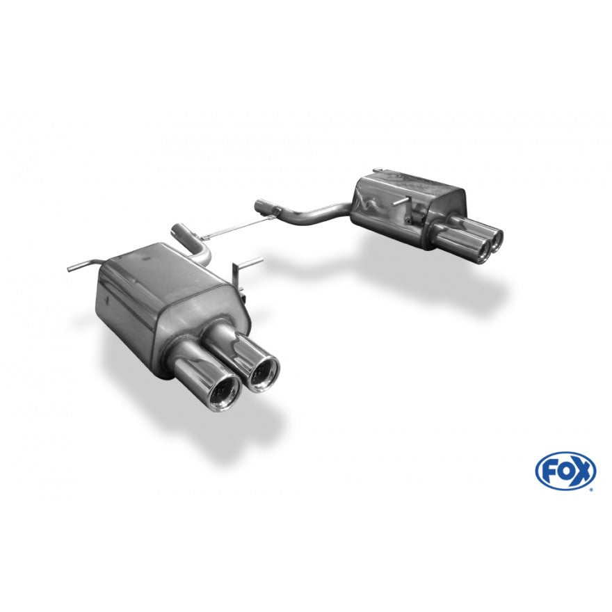 Sportschalldämpfer mit links/rechts je 2 Endrohre 90mm (Typ 13), inkl. (EG-) GENEHMIGUNG!