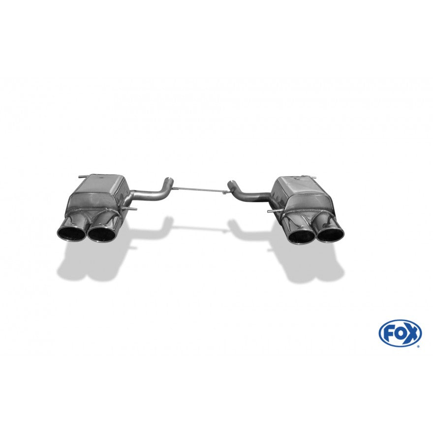 Sportschalldämpfer mit links/rechts je 2 Endrohre 115x85mm (Typ 32), inkl. (EG-) GENEHMIGUNG!