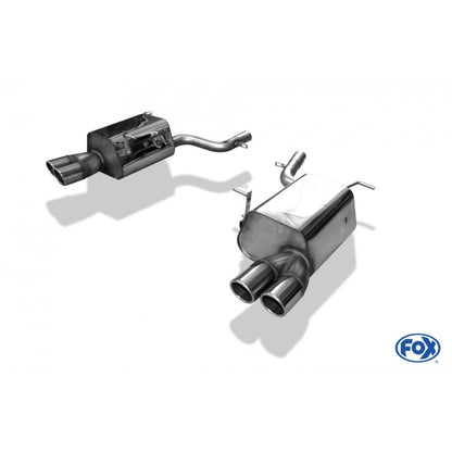 Sportschalldämpfer mit links/rechts je 2 Endrohre 76mm (Typ 16), inkl. (EG-) GENEHMIGUNG!