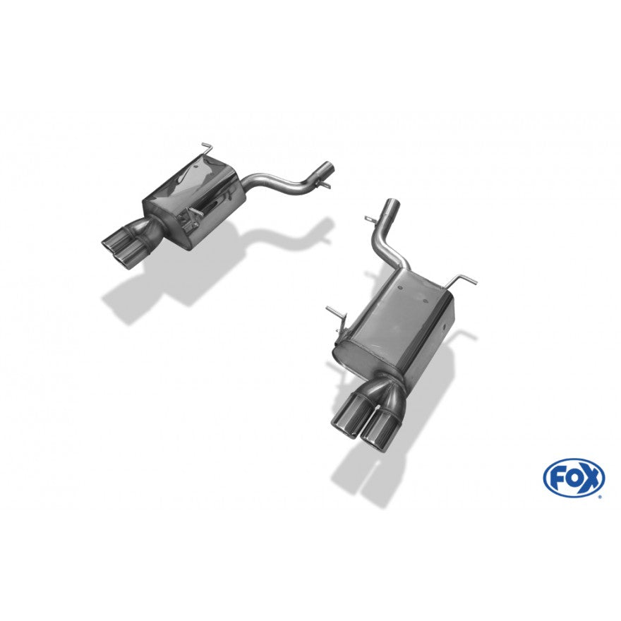 Sportschalldämpfer mit links/rechts je 2 Endrohre 76mm (Typ 16), inkl. (EG-) GENEHMIGUNG!
