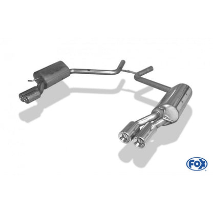 Sportschalldämpfer mit links/rechts je 2 Endrohren 90mm (Typ 13), inkl. (EG-) GENEHMIGUNG!