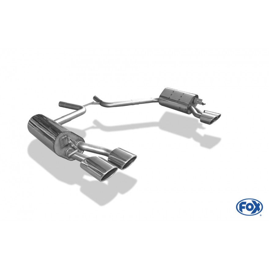 Sportschalldämpfer mit links/rechts je 2 Endrohren 115x85mm (Typ 32), inkl. (EG-) GENEHMIGUNG!
