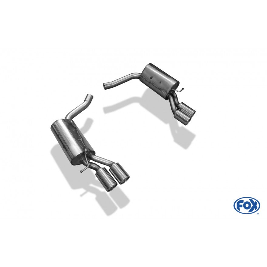 Sportschalldämpfer mit links/rechts je 2 Endrohren 90mm (Typ 13), inkl. (EG-) GENEHMIGUNG!