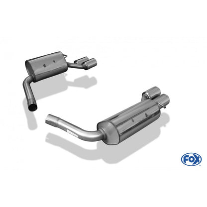 Sportschalldämpfer mit links/rechts je 2 Endrohren 90mm (Typ 13), inkl. (EG-) GENEHMIGUNG!
