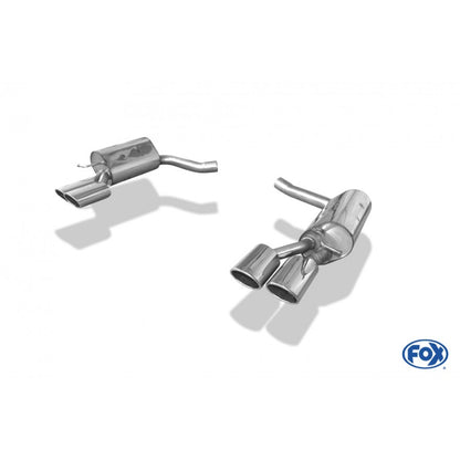 Sportschalldämpfer mit links/rechts je 2 Endrohren 115x85mm (Typ 32), inkl. (EG-) GENEHMIGUNG!