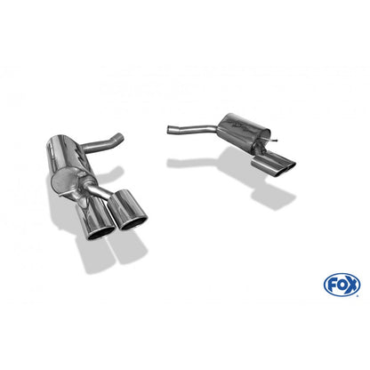 Sportschalldämpfer mit links/rechts je 2 Endrohren 115x85mm (Typ 32), inkl. (EG-) GENEHMIGUNG!