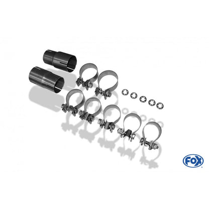 Sportschalldämpfer mit links/rechts je 2 Endrohren 80mm (Typ 12), inkl. (EG-) GENEHMIGUNG!