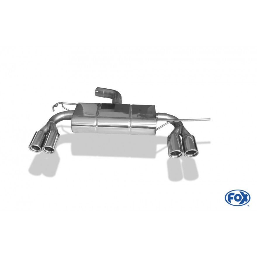Sportschalldämpfer mit links/rechts je 2 Endrohren 76mm (Typ 17), inkl. (EG-) GENEHMIGUNG!