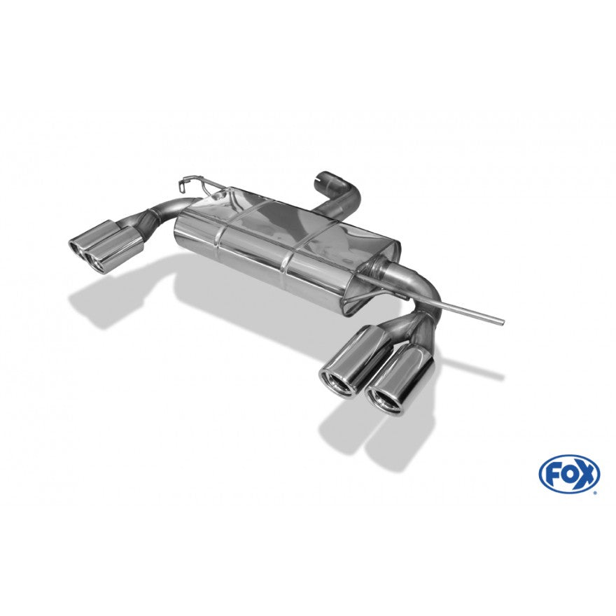 Sportschalldämpfer mit links/rechts je 2 Endrohren 76mm (Typ 17), inkl. (EG-) GENEHMIGUNG!
