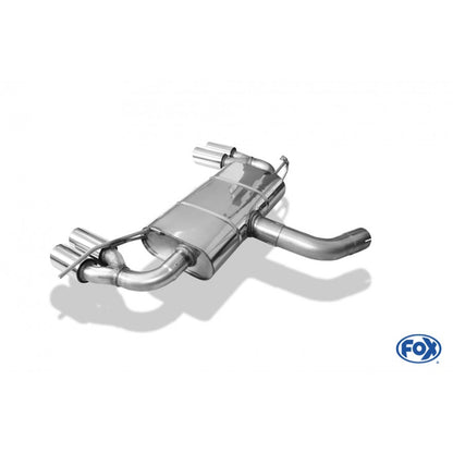 Sportschalldämpfer mit links/rechts je 2 Endrohren 76mm (Typ 17), inkl. (EG-) GENEHMIGUNG!