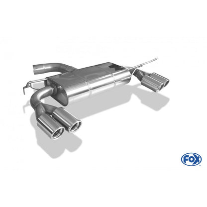 Sportschalldämpfer mit links/rechts je 2 Endrohren 76mm (Typ 17), inkl. (EG-) GENEHMIGUNG!