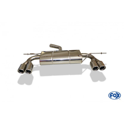 Sportschalldämpfer mit links/rechts je 2 Endrohren 76mm (Typ 17), inkl. (EG-) GENEHMIGUNG!