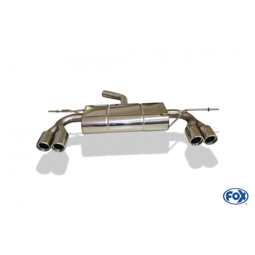 Sportschalldämpfer mit links/rechts je 2 Endrohren 76mm (Typ 17), inkl. (EG-) GENEHMIGUNG!