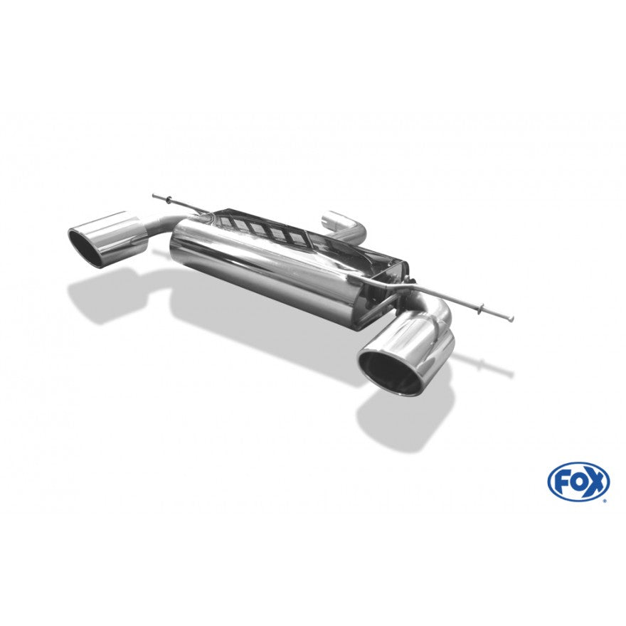 Sportschalldämpfer mit links/rechts je 1 Endrohr 129x106mm (Typ 32), inkl. (EG-) GENEHMIGUNG!