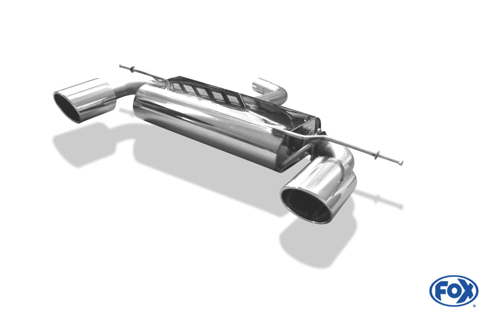 Sportschalldämpfer mit links/rechts je 1 Endrohr 129x106mm (Typ 32), inkl. (EG-) GENEHMIGUNG!