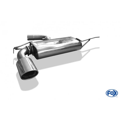 Sportschalldämpfer mit 1 Endrohr 129x106mm (Typ 32), inkl. (EG-) GENEHMIGUNG!