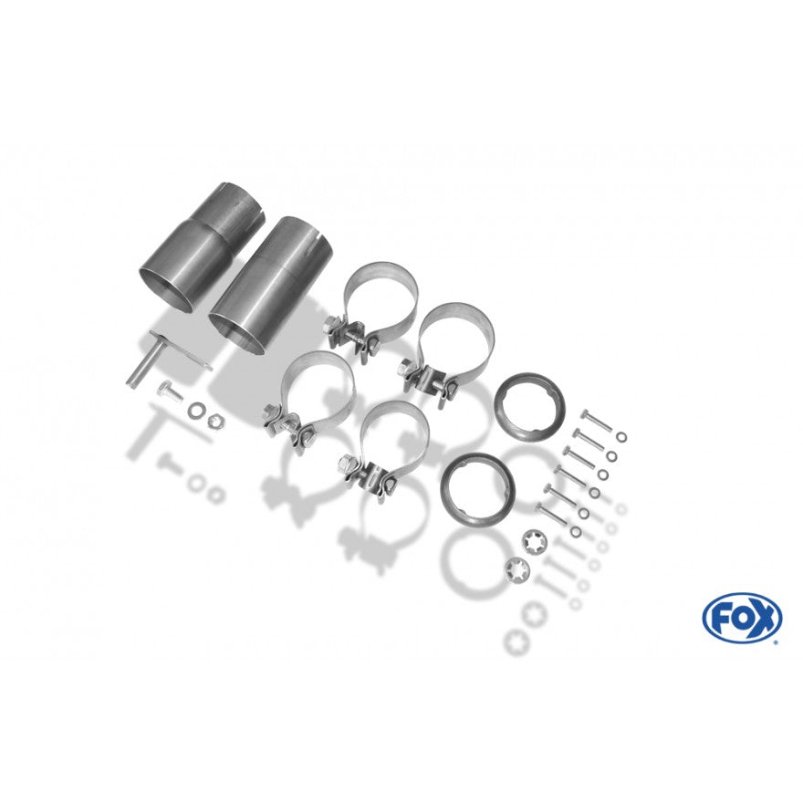 Sportschalldämpfer mit links/rechts je 2 Endrohren 76mm (Typ 25), inkl. (EG-) GENEHMIGUNG!