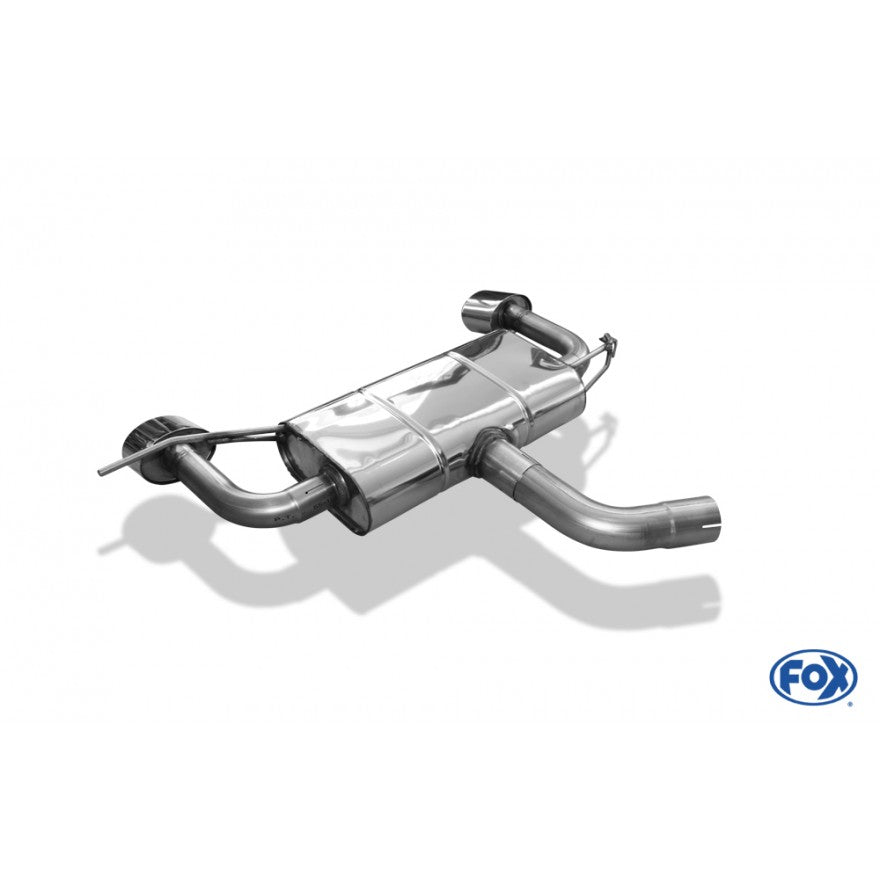 Sportschalldämpfer mit links/rechts je 1 Endrohr 129x106mm (Typ 32), inkl. (EG-) GENEHMIGUNG!