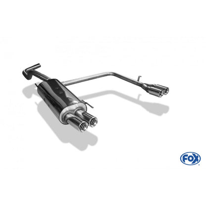 Sportschalldämpfer mit links/rechts je 2 Endrohren 70mm (Typ 13), inkl. TÜV-Teilegutachten!