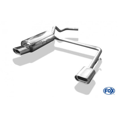 Sportschalldämpfer mit links/rechts je 1 Endrohr 135x80mm (Typ 53), inkl. TÜV-Teilegutachten!