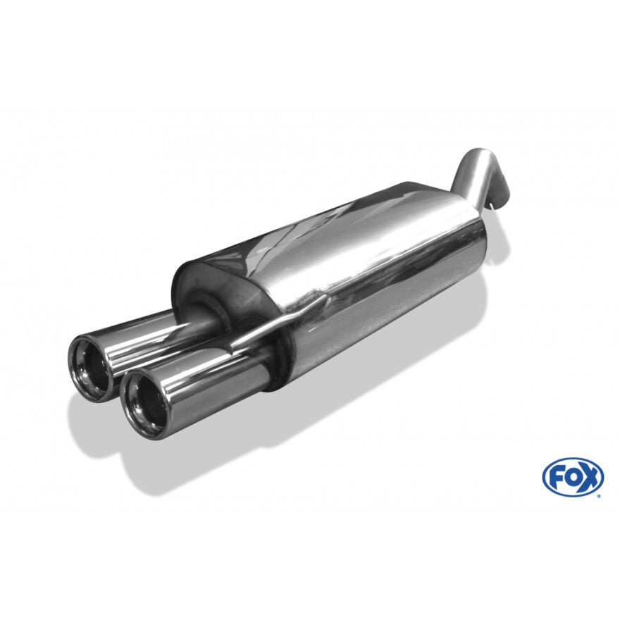 Sportauspuff Endschalldämpfer mit 2 Endrohren 76mm