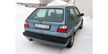 Sportschalldämpfer mit 2 Endrohren 55mm (Typ 14) mit Knick nach links, inkl. (EG-) GENEHMIGUNG!