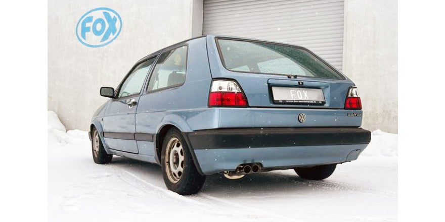 Sportschalldämpfer mit 2 Endrohren 55mm (Typ 14) mit Knick nach links, inkl. (EG-) GENEHMIGUNG!