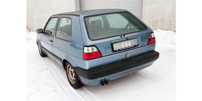 Sportschalldämpfer mit 2 Endrohren 55mm (Typ 14) mit Knick nach links, inkl. (EG-) GENEHMIGUNG!