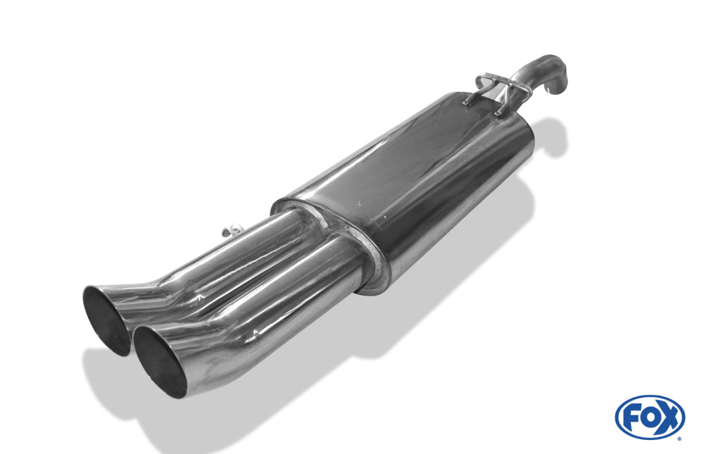 Sportschalldämpfer mit 2 Endrohren 76mm (Typ 18), inkl. (EG-) GENEHMIGUNG!