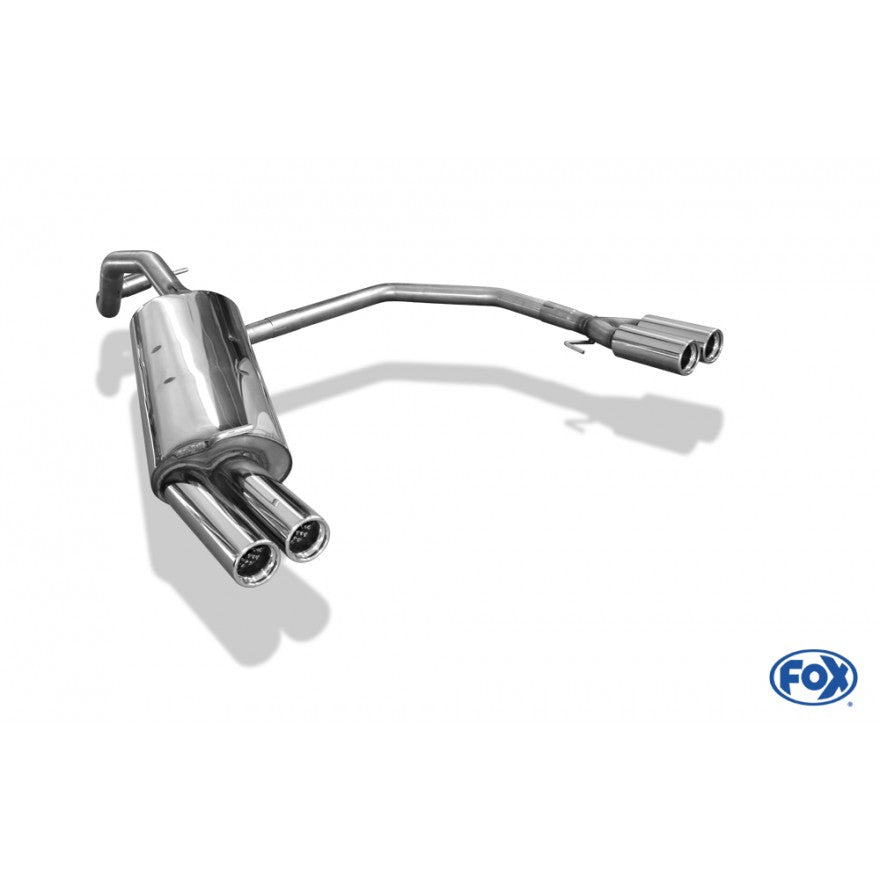 Sportschalldämpfer mit links/rechts je 2 Endrohren 76mm (Typ 13), inkl. (EG-) GENEHMIGUNG!