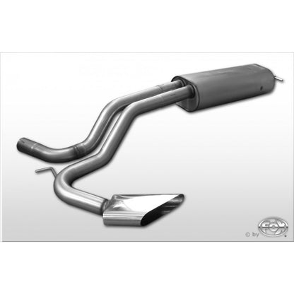 Sportschalldämpfer mit seitlich 1 Endrohr 135x50mm (Typ 50), inkl. TÜV-Teilegutachten!