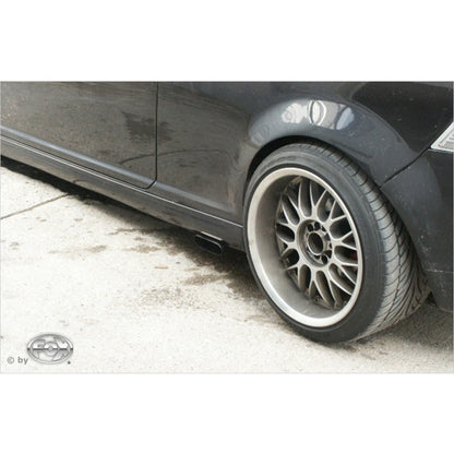 Sportschalldämpfer mit seitlich 1 Endrohr 135x50mm (Typ 50), inkl. TÜV-Teilegutachten!