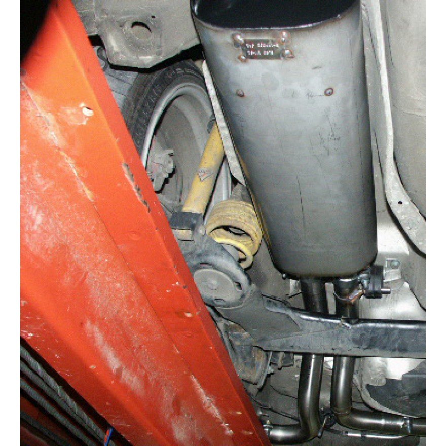 Sportschalldämpfer mit seitlich 1 Endrohr 135x80mm (Typ 50), inkl. TÜV-Teilegutachten!