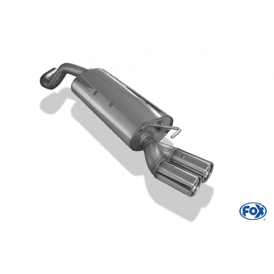 Sportschalldämpfer mit 2 Endrohren 76mm (Typ 13), inkl. TÜV-Teilegutachten!