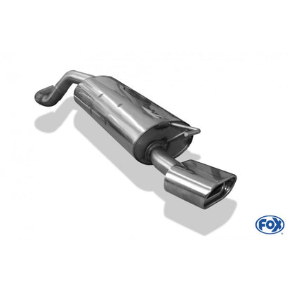 Sportschalldämpfer mit 1 Endrohr 135x80mm (Typ 53), inkl. TÜV-Teilegutachten!