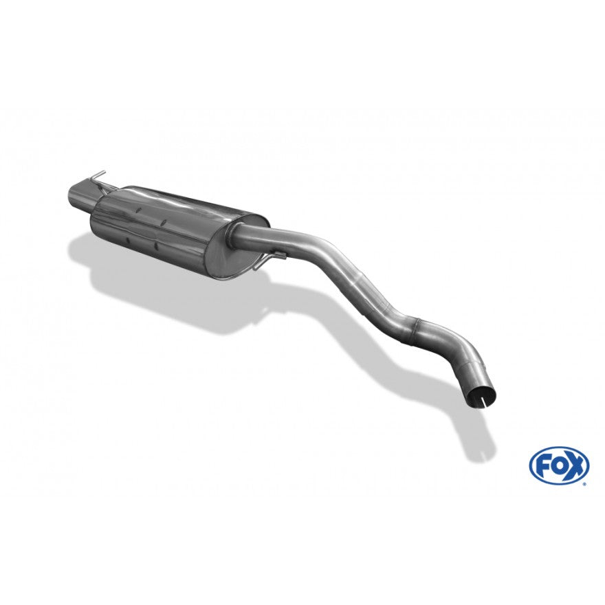 Sportschalldämpfer mit 1 Endrohr 135x80mm (Typ 53), inkl. TÜV-Teilegutachten!