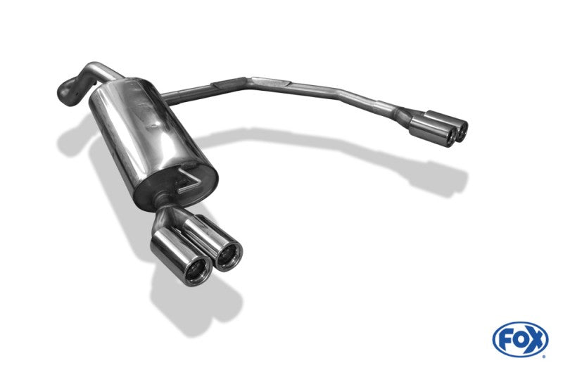 Sportschalldämpfer mit links/rechts je 2 Endrohren 76mm (Typ 13), inkl. TÜV-Teilegutachten!