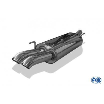 Sportschalldämpfer mit 2 Endrohren 63mm (Typ 28), inkl. (EG-) GENEHMIGUNG!