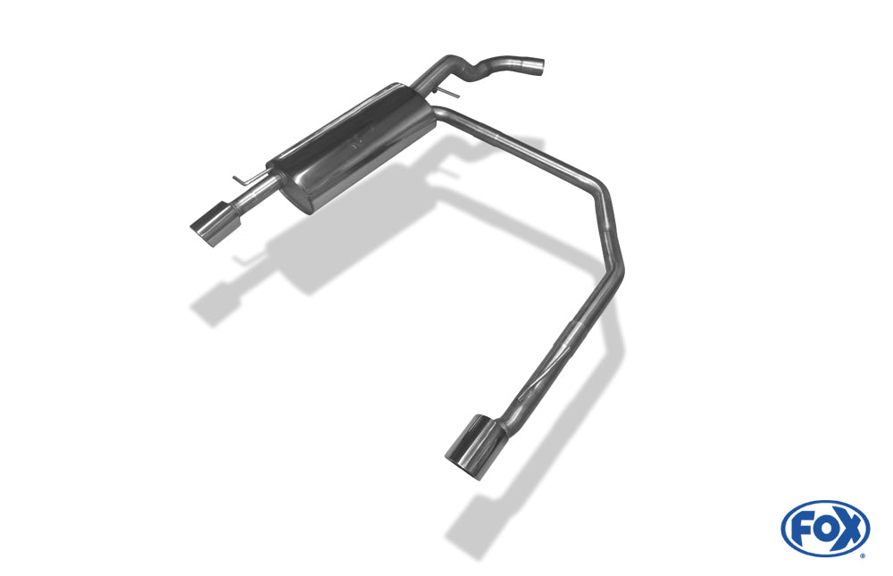 Sportschalldämpfer mit links/rechts je 1 Endrohren 90mm (Typ 25), inkl. TÜV-Teilegutachten!