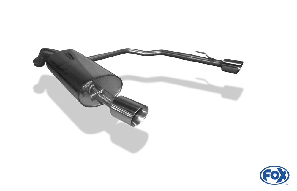 Sportschalldämpfer mit links/rechts je 1 Endrohren 90mm (Typ 25), inkl. TÜV-Teilegutachten!