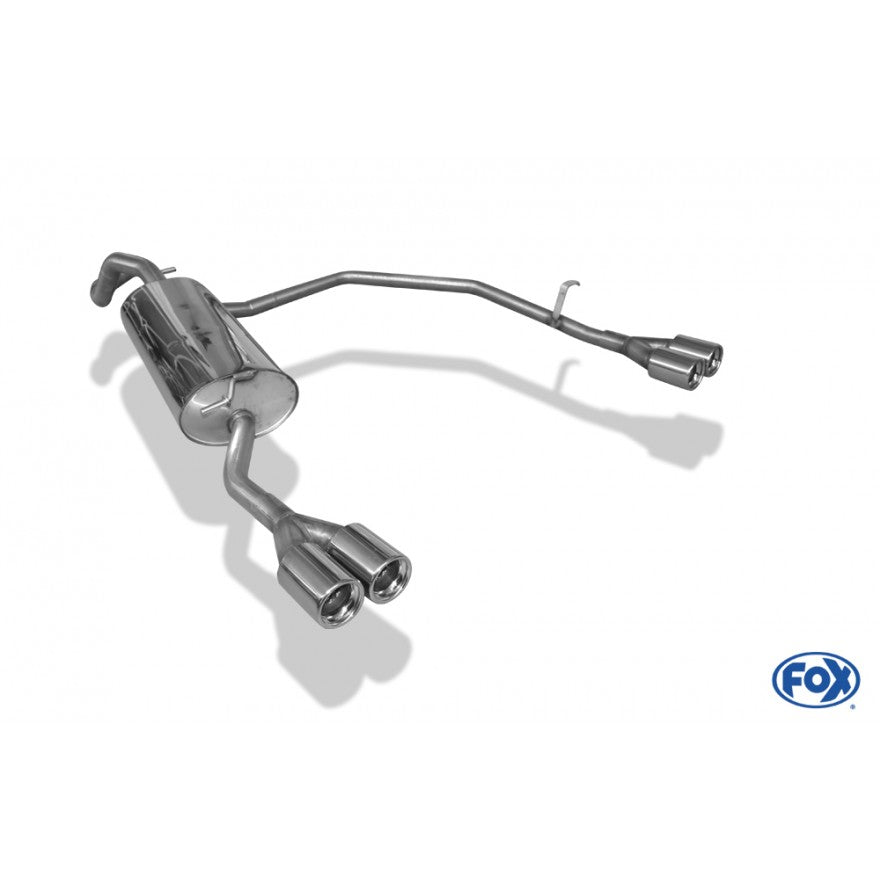 Sportschalldämpfer mit links/rechts je 2 Endrohren 76mm (Typ 13), inkl. TÜV-Teilegutachten!